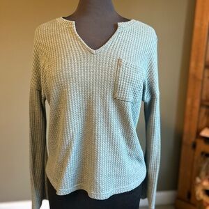 SHEIN Textured Knit Top in Gray